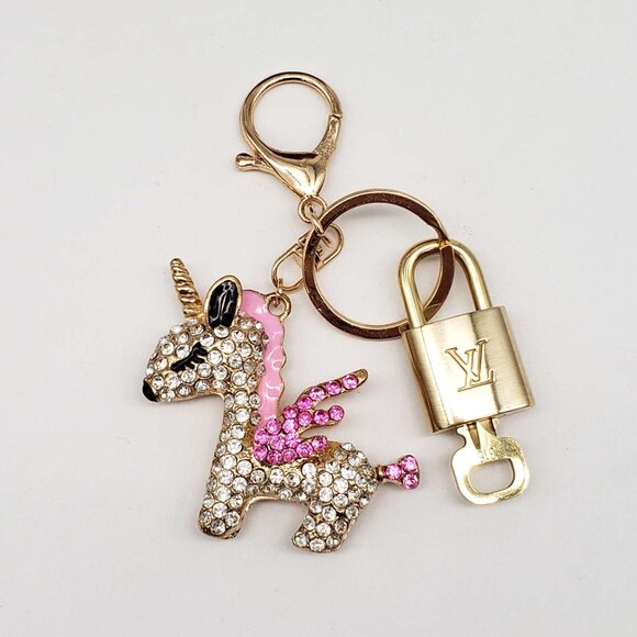 Authentic Louis Vuitton Lock & Key with unbranded Bagcharm, Keycharm, Keychain - Picture 2 of 7